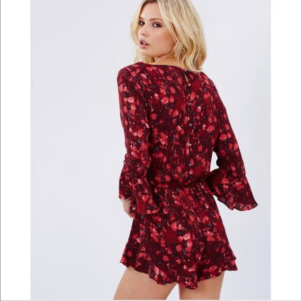 Free People Floral Romper Sz XS